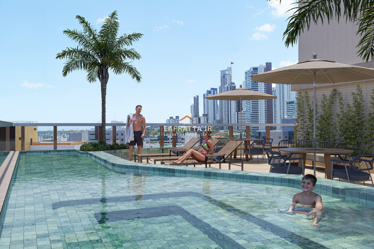 Studios entre 21 m² e 29 m². Estrutura com padrão hoteleiro. Operação pensada para alta ocupação. Entrega prevista para dezembro de 2028.