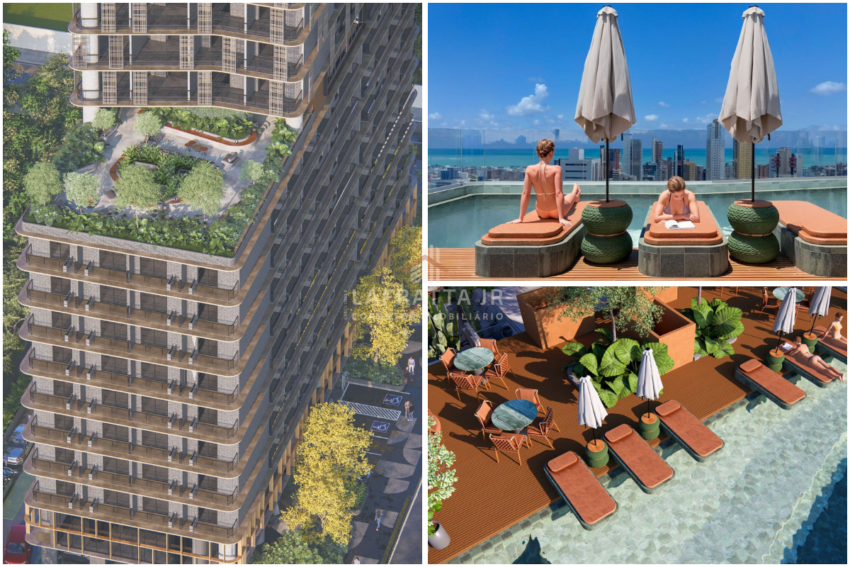 Fachada contemporânea do Nakhon Manaíra em Manaíra, João Pessoa, destacando o design vertical de 24 pavimentos, arquitetura funcional e localização urbana estratégica.